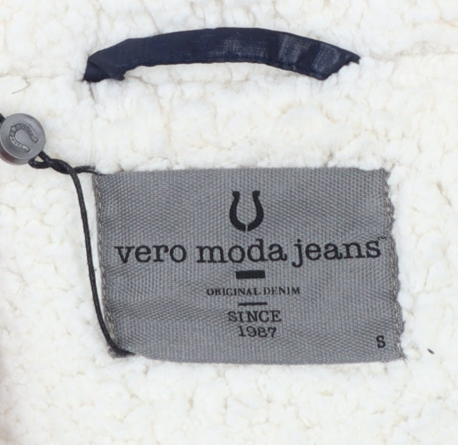 Vero Moda Teens Blue S Quilted Hooded Puffer Jacket
