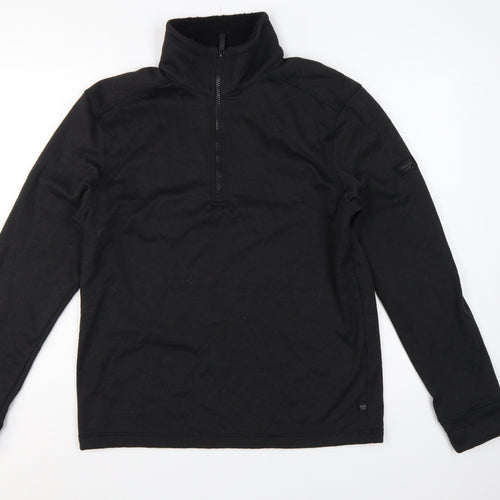 Regatta Men’s Black L 1/4 Zip Pullover Fleece Sweatshirt Outdoor