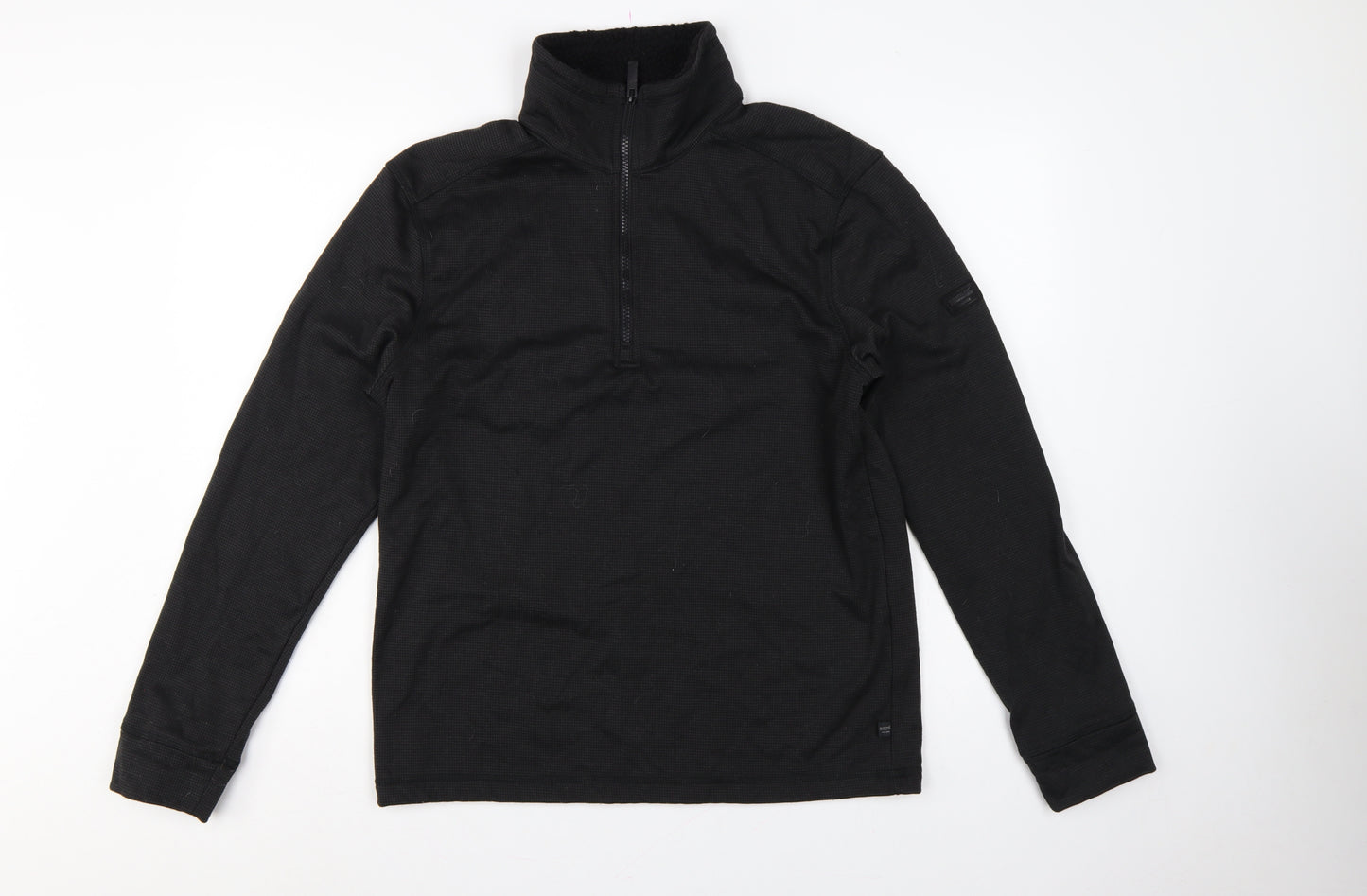 Regatta Men’s Black L 1/4 Zip Pullover Fleece Sweatshirt Outdoor