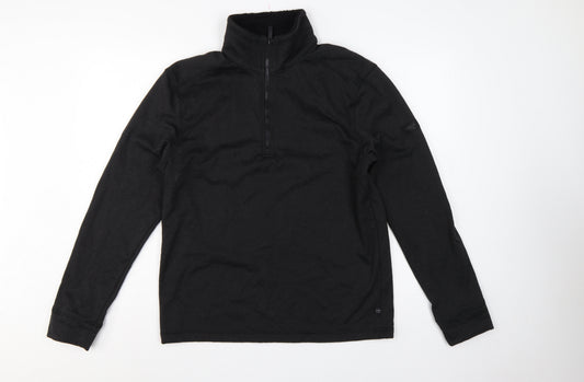 Regatta Men’s Black L 1/4 Zip Pullover Fleece Sweatshirt Outdoor
