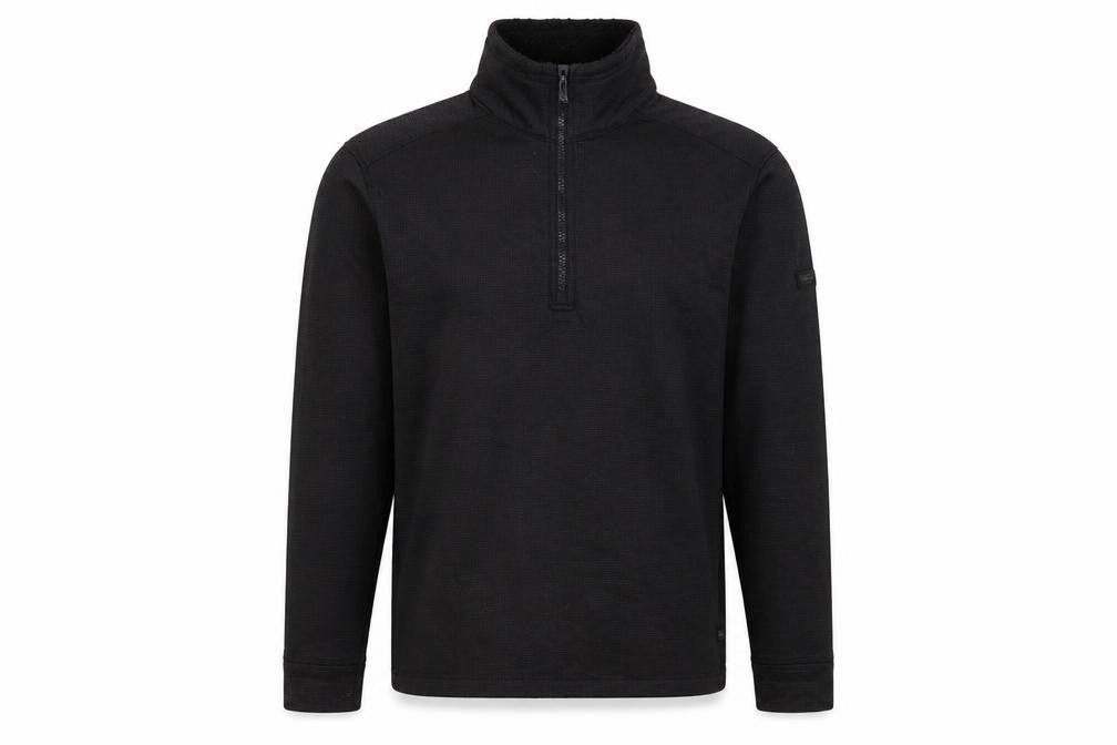 Regatta Men’s Black L 1/4 Zip Pullover Fleece Sweatshirt Outdoor