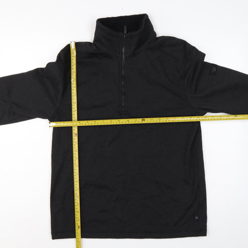 Regatta Men’s Black L 1/4 Zip Pullover Fleece Sweatshirt Outdoor