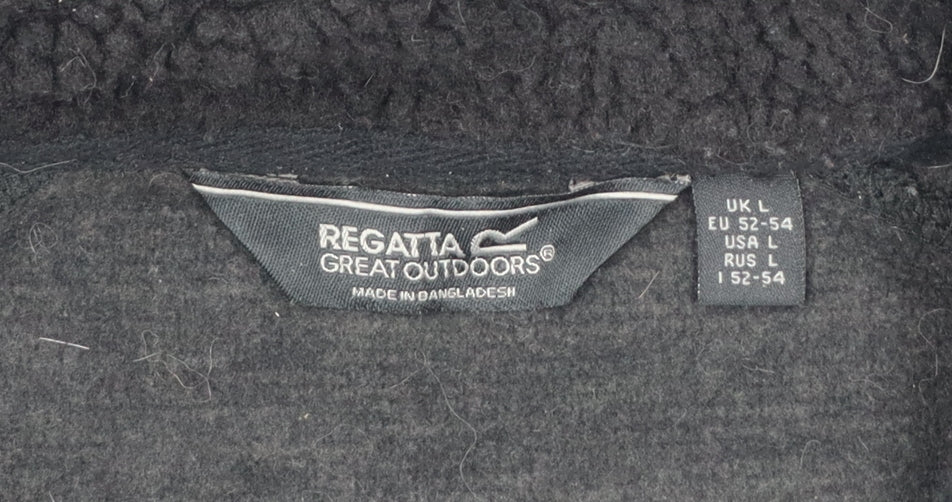 Regatta Men’s Black L 1/4 Zip Pullover Fleece Sweatshirt Outdoor