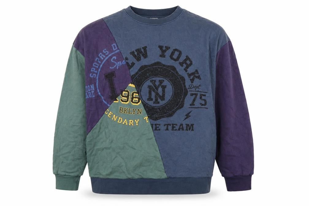 Front view of Urban Outfitters Women’s Multicoloured M College Graphic Pullover Sweatshirt