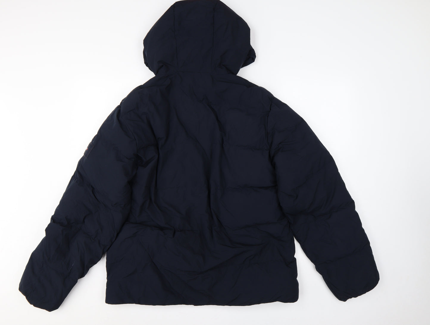 Tommy Hilfiger Men’s Blue M Hooded Down Puffer Jacket Water Resistant