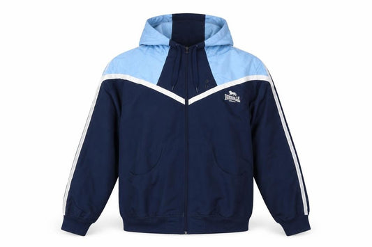 Lonsdale Women Blue UK 18 Hooded Track Jacket Full Zip Colourblock