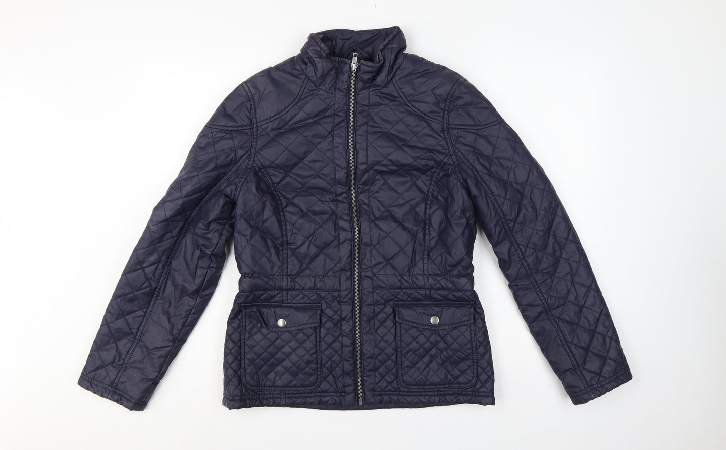 M&S Indigo Women’s Blue UK 10 Quilted Padded Zip Jacket