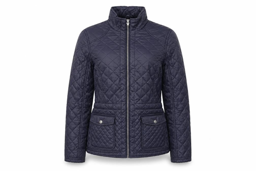 M&S Indigo Women’s Blue UK 10 Quilted Padded Zip Jacket