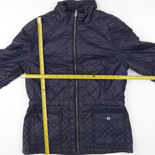 M&S Indigo Women’s Blue UK 10 Quilted Padded Zip Jacket