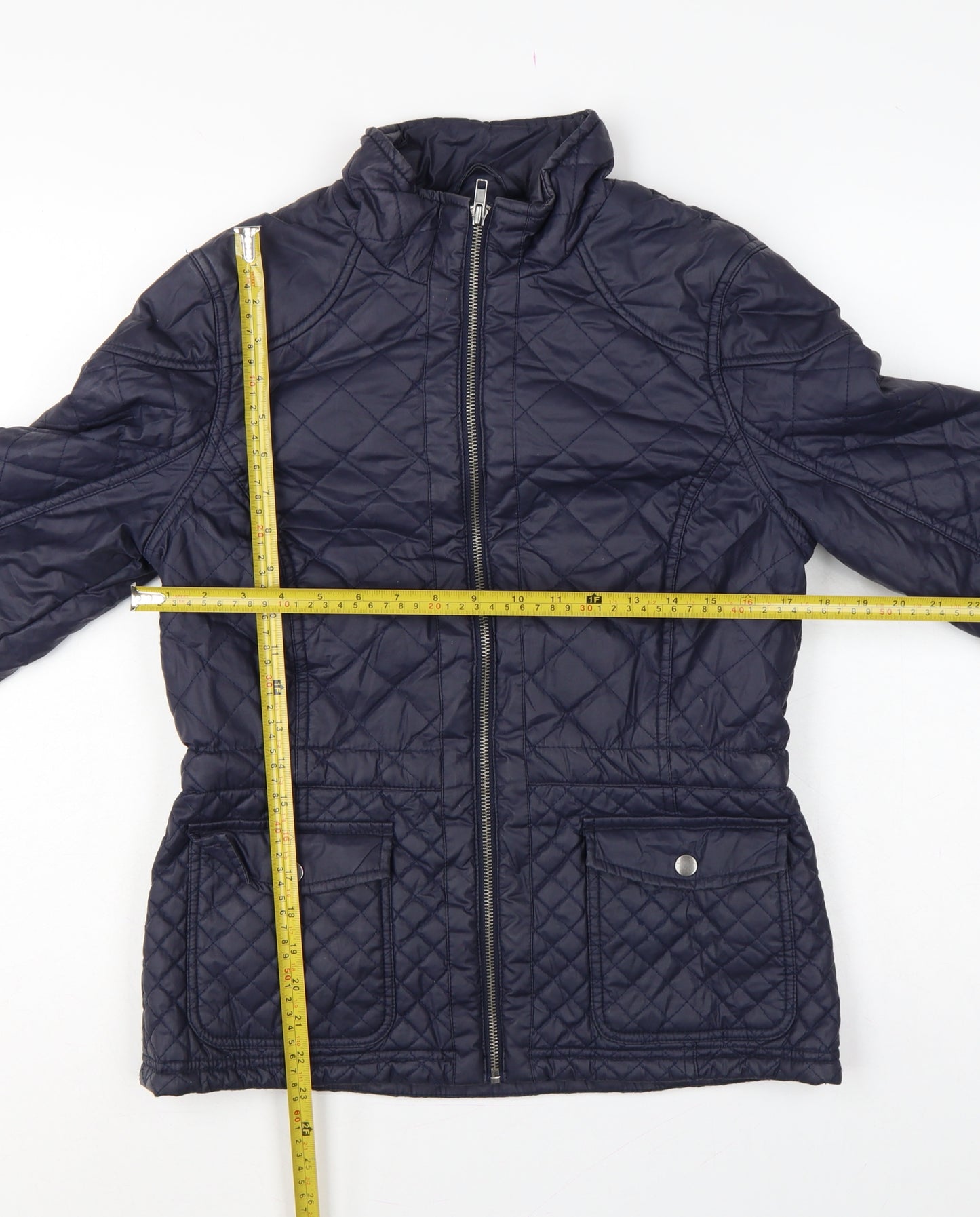 M&S Indigo Women’s Blue UK 10 Quilted Padded Zip Jacket