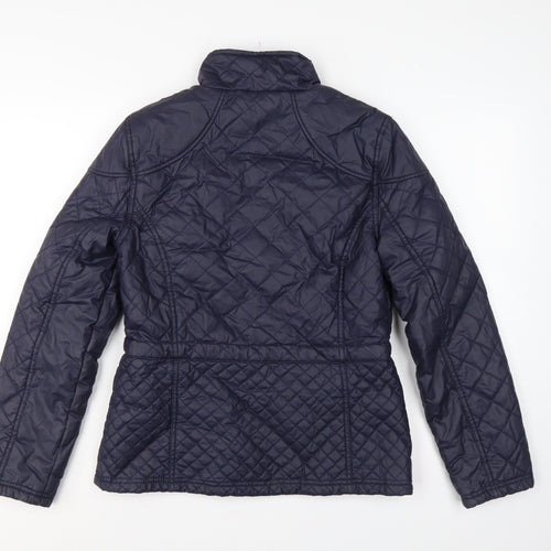 M&S Indigo Women’s Blue UK 10 Quilted Padded Zip Jacket