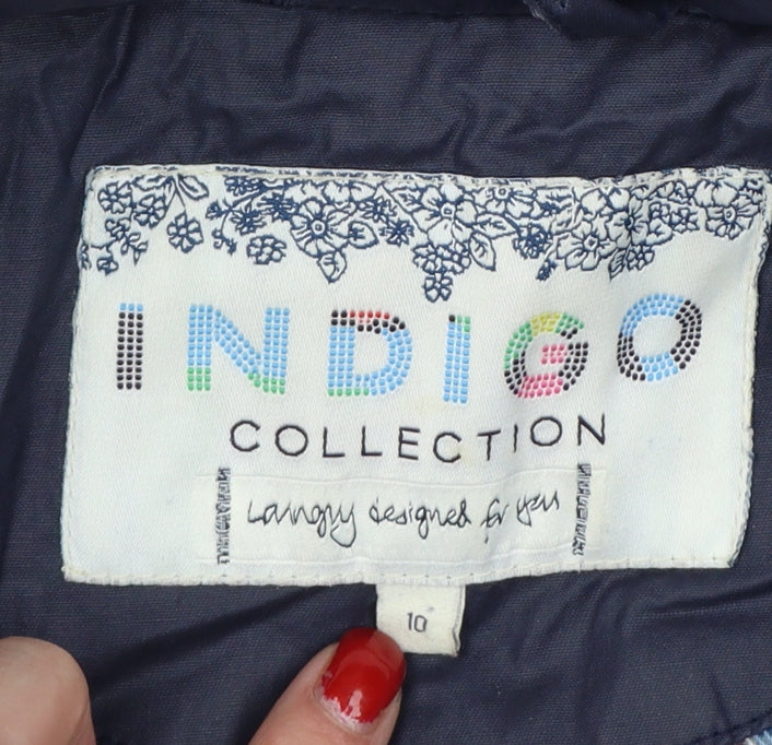 M&S Indigo Women’s Blue UK 10 Quilted Padded Zip Jacket