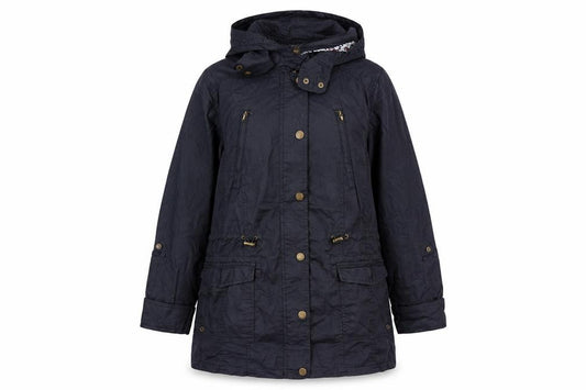 Maine New England Women’s Blue UK 16 Hooded Cotton Parka Coat