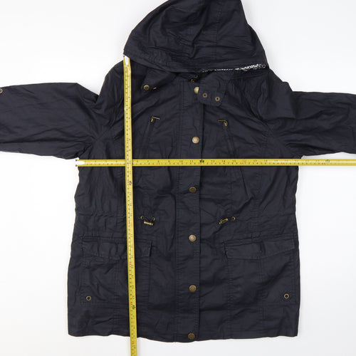 Maine New England Women’s Blue UK 16 Hooded Cotton Parka Coat