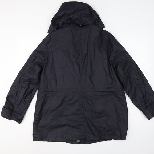 Maine New England Women’s Blue UK 16 Hooded Cotton Parka Coat
