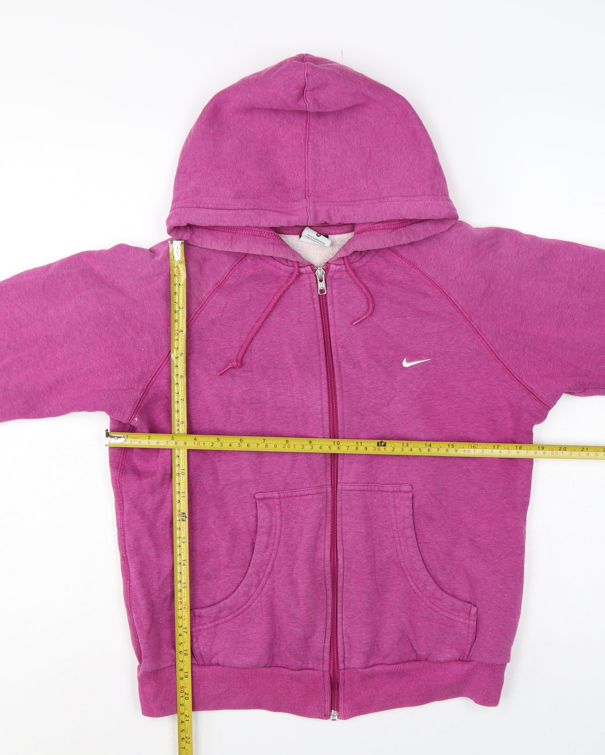 Nike Women Pink M Full Zip Hooded Fleece Hoodie Logo