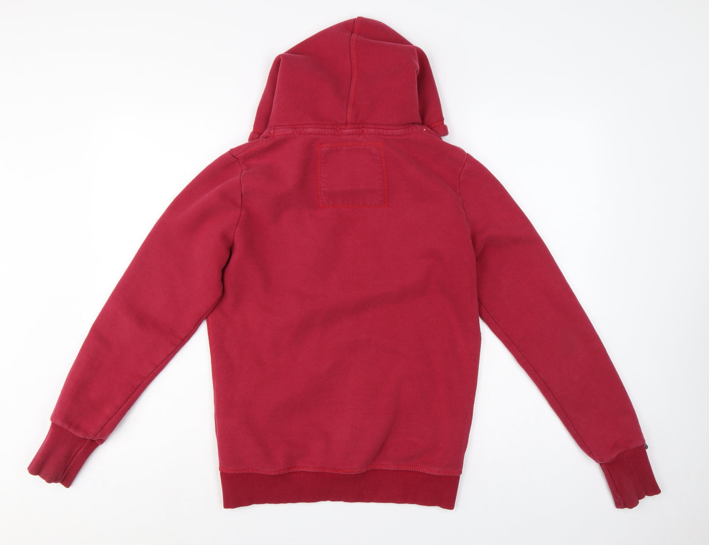 Superdry Women’s Red Logo Pullover Hoodie Size L Cotton Blend