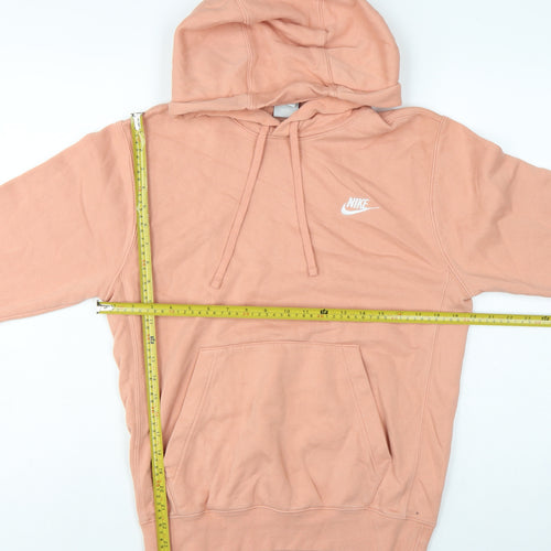 Nike Women Pink XS Pullover Hoodie Logo Kangaroo Pocket Raglan