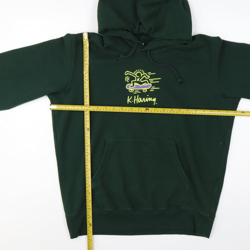 Uniqlo UT Keith Haring Unisex Green L Pullover Hoodie Skateboard Logo