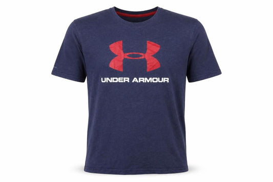 Under Armour Men’s Blue L HeatGear Logo Graphic Sports T-Shirt