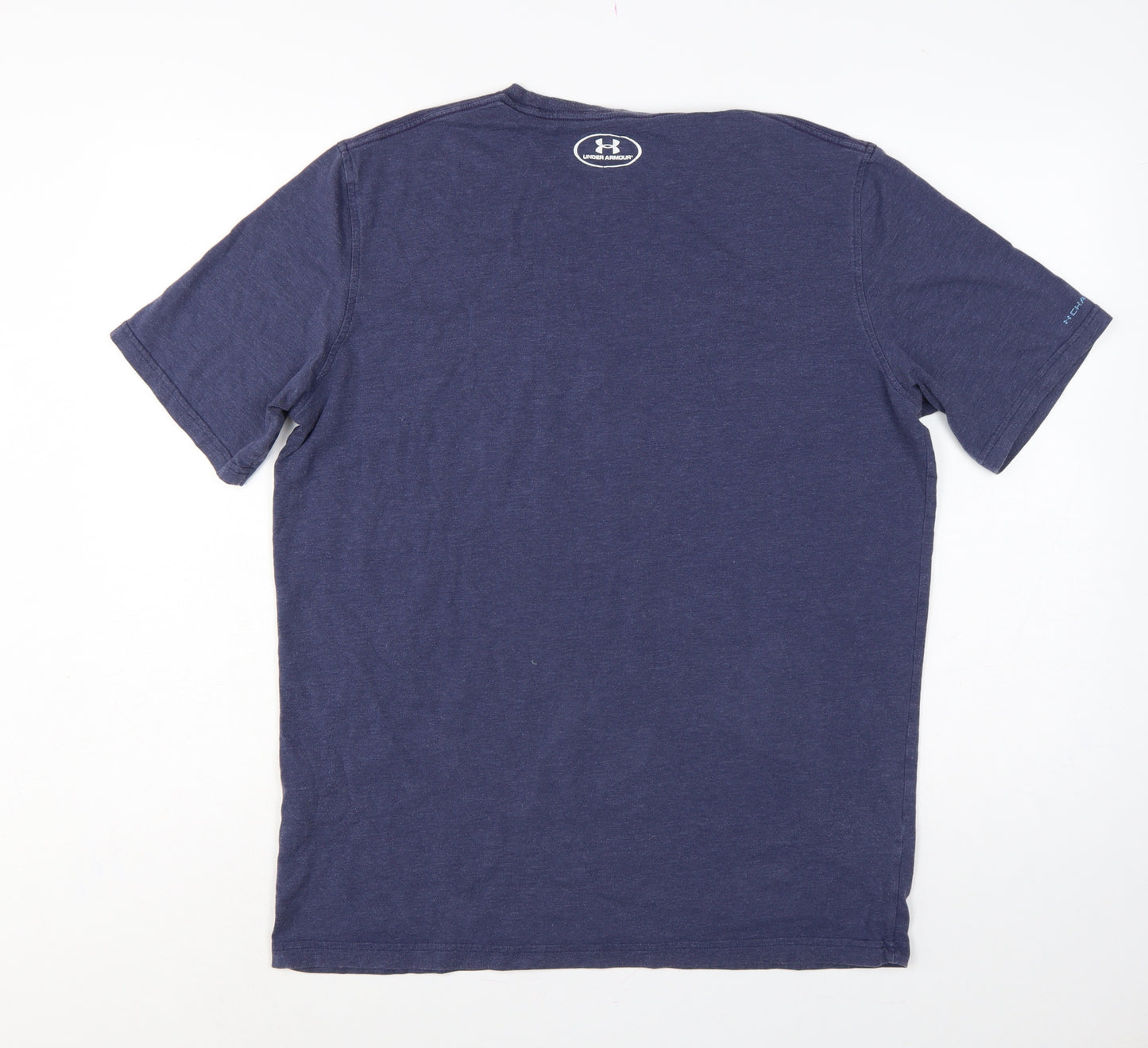Under Armour Men’s Blue L HeatGear Logo Graphic Sports T-Shirt