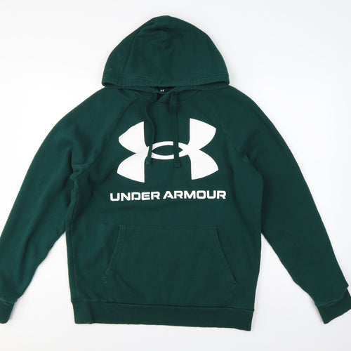 Under Armour Men Green M Pullover Logo Graphic Hoodie