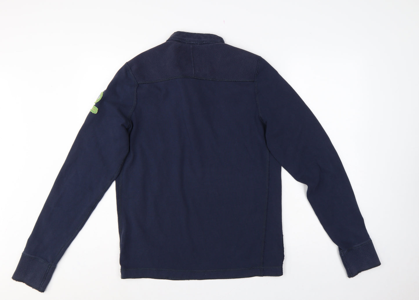 Abercrombie & Fitch Men’s Navy L Muscle Henley Sweatshirt Embroidered Logo