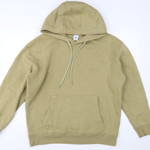 Zara Women’s Beige UK 16 XL Pullover Hoodie Drawstring Pocket