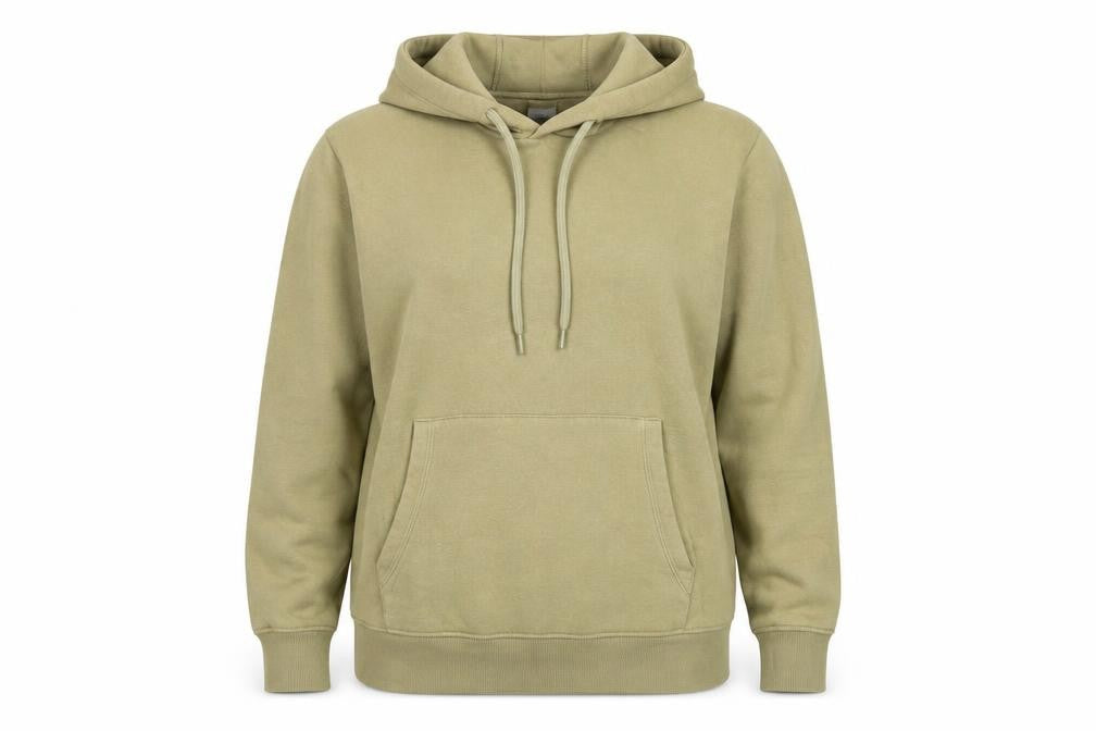 Front view of Zara Women’s Beige UK 16 XL Pullover Hoodie Drawstring Pocket