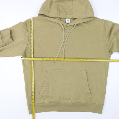 Zara Women’s Beige UK 16 XL Pullover Hoodie Drawstring Pocket