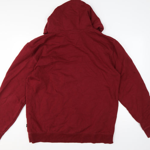 Vans Men’s Red XL Pullover Hoodie Logo Fleece Kangaroo Pocket