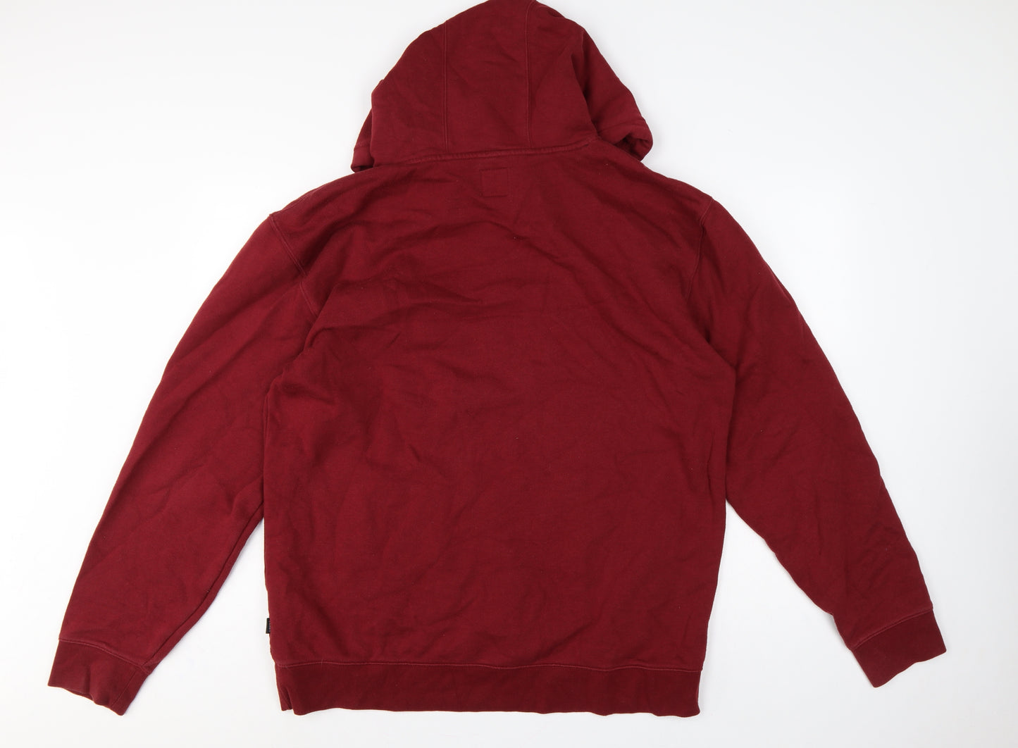 Vans Men’s Red XL Pullover Hoodie Logo Fleece Kangaroo Pocket