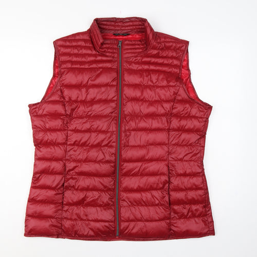 Classic Women’s Red Size 18 Quilted Puffer Gilet Bodywarmer
