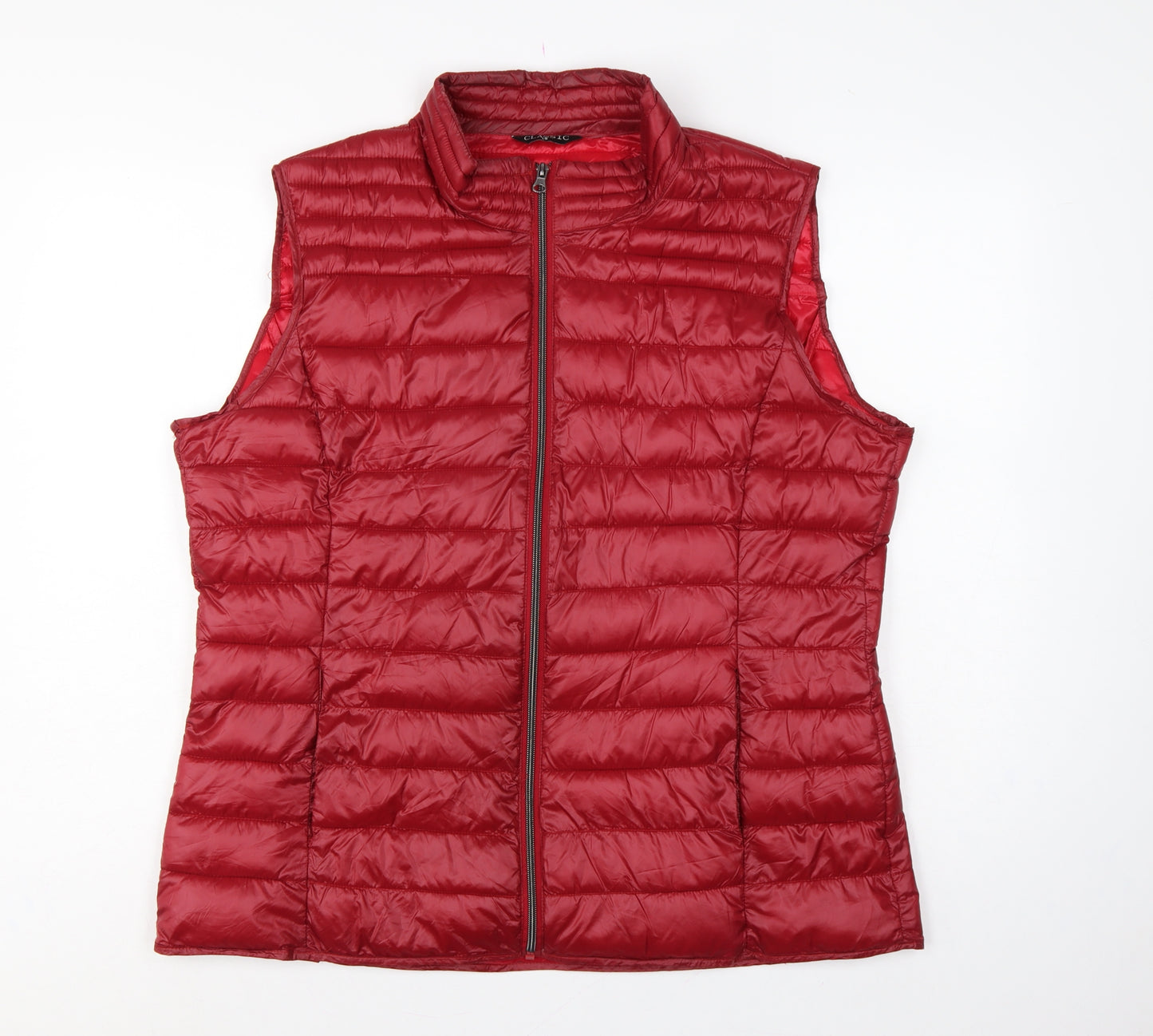 Classic Women’s Red Size 18 Quilted Puffer Gilet Bodywarmer