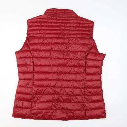 Classic Women’s Red Size 18 Quilted Puffer Gilet Bodywarmer