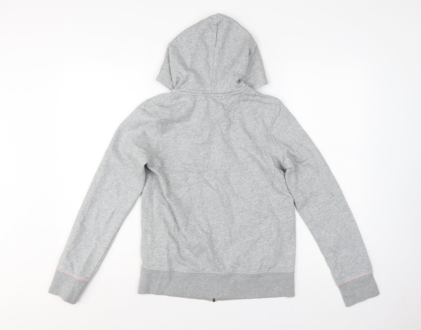Boden Women’s Grey Pink Full Zip Hooded Hoodie UK 6 Cotton Blend