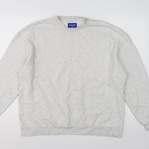 Jack & Jones Men’s Grey 2XL Crew Neck Pullover Sweatshirt