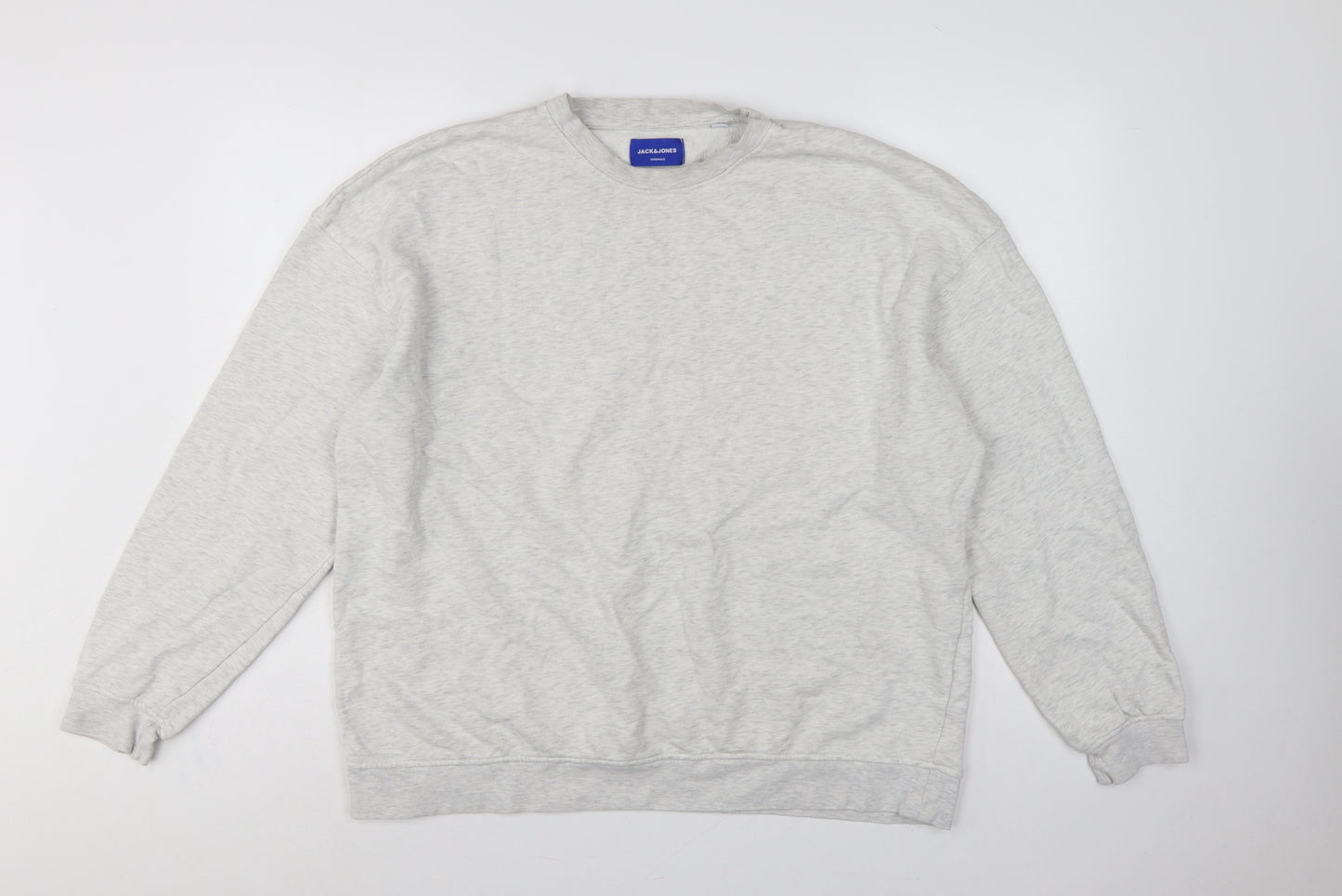 Jack & Jones Men’s Grey 2XL Crew Neck Pullover Sweatshirt