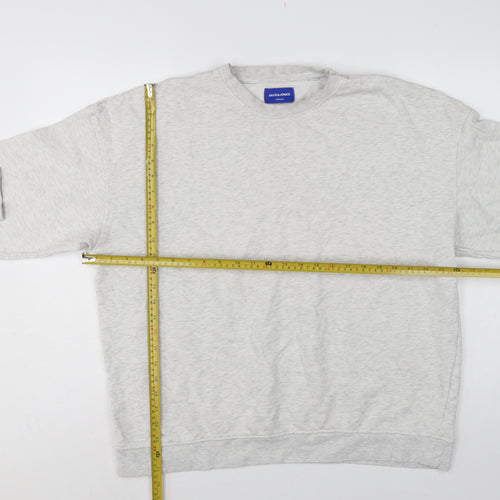 Jack & Jones Men’s Grey 2XL Crew Neck Pullover Sweatshirt