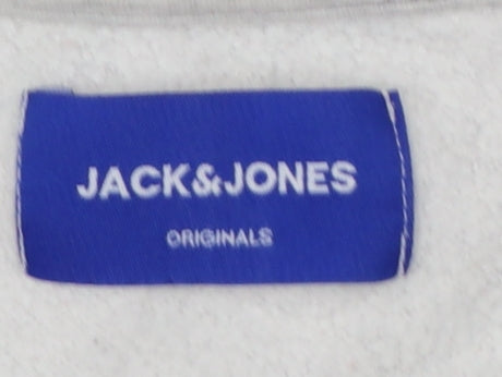 Jack & Jones Men’s Grey 2XL Crew Neck Pullover Sweatshirt