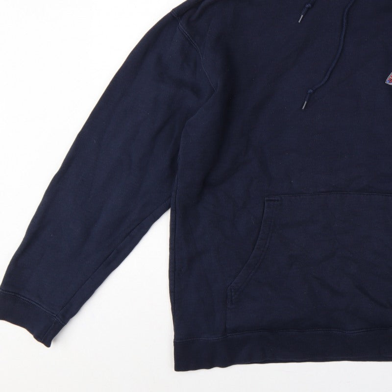 HUF Men’s Blue L Pullover Hoodie Graphic Logo Fleece