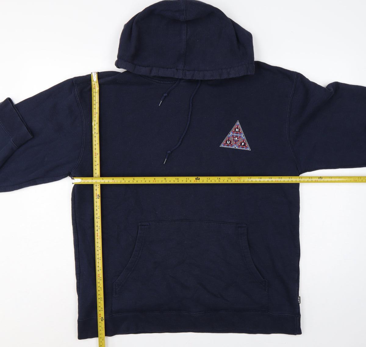HUF Men’s Blue L Pullover Hoodie Graphic Logo Fleece