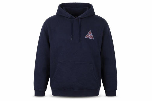 HUF Men’s Blue L Pullover Hoodie Graphic Logo Fleece