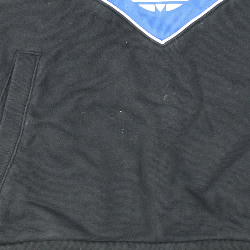 Adidas Men Blue M Manchester United Colourblock Pullover Hoodie