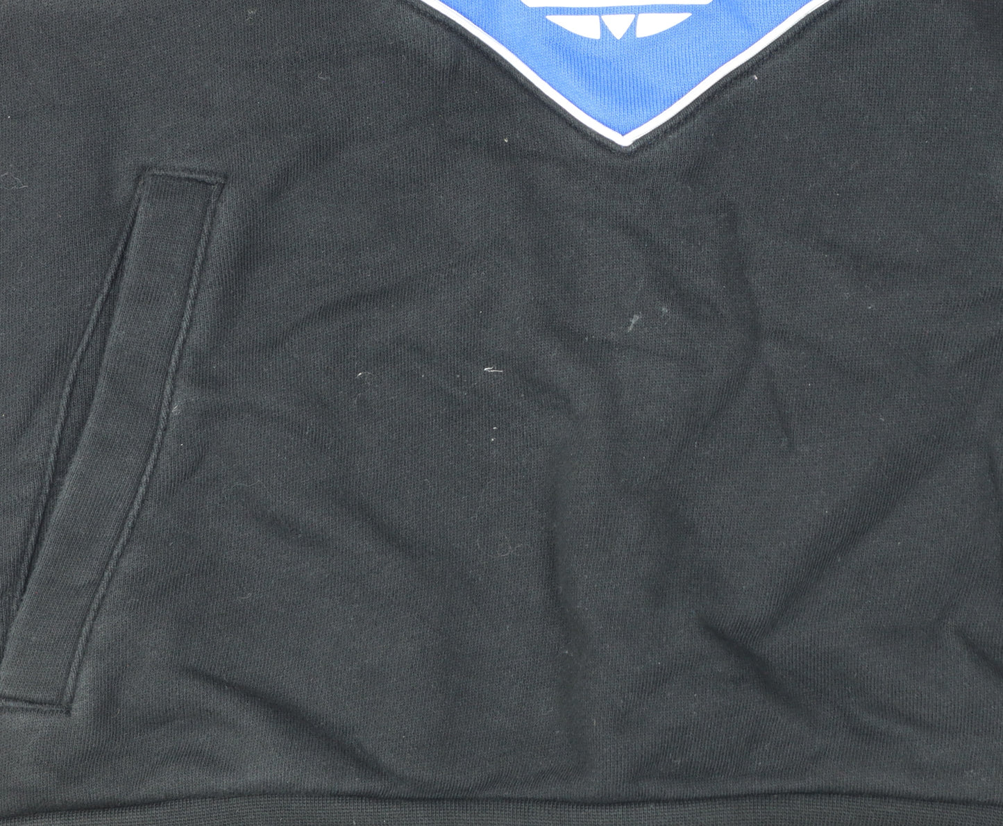 Adidas Men Blue M Manchester United Colourblock Pullover Hoodie