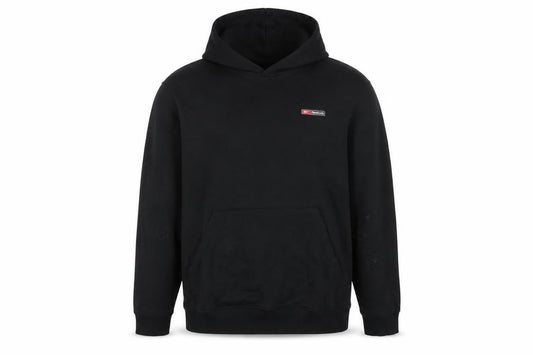 Reebok Men’s Black L Pullover Hoodie Logo Sports Kangaroo Pocket