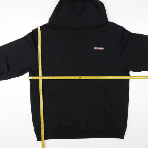 Reebok Men’s Black L Pullover Hoodie Logo Sports Kangaroo Pocket