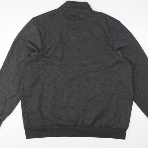 Slazenger Men’s Grey 2XL Full Zip Fleece Sweatshirt Sports Logo