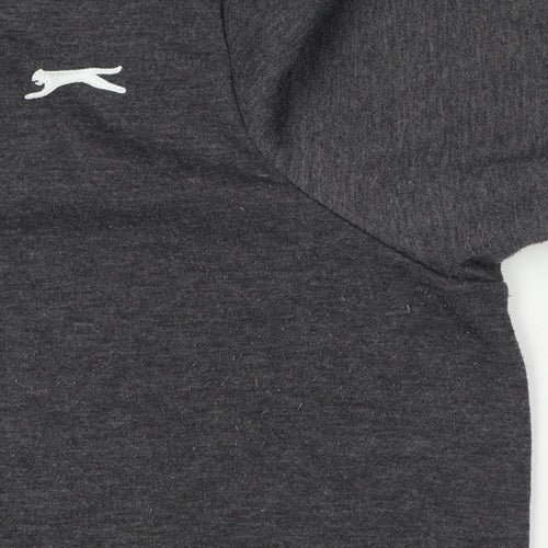 Slazenger Men’s Grey 2XL Full Zip Fleece Sweatshirt Sports Logo