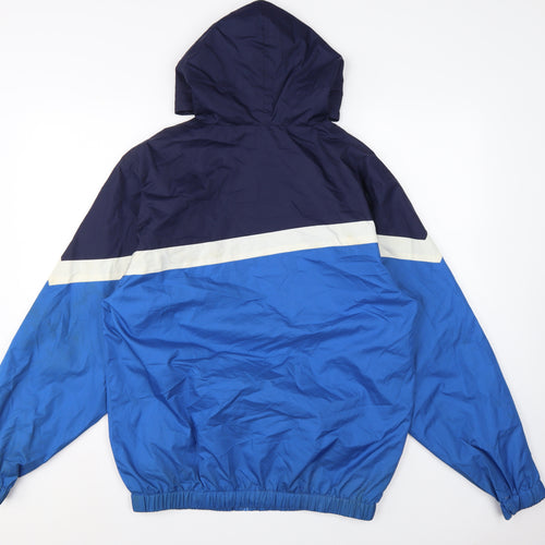 Everton FC Mens Blue M Hooded Full Zip Football Windbreaker Jacket